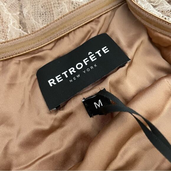 Retrofete Strapless Lace Dress in Blush - Picture 8 of 11